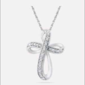 COPY - Zales Loop Cross Pendant in 10k White Gold